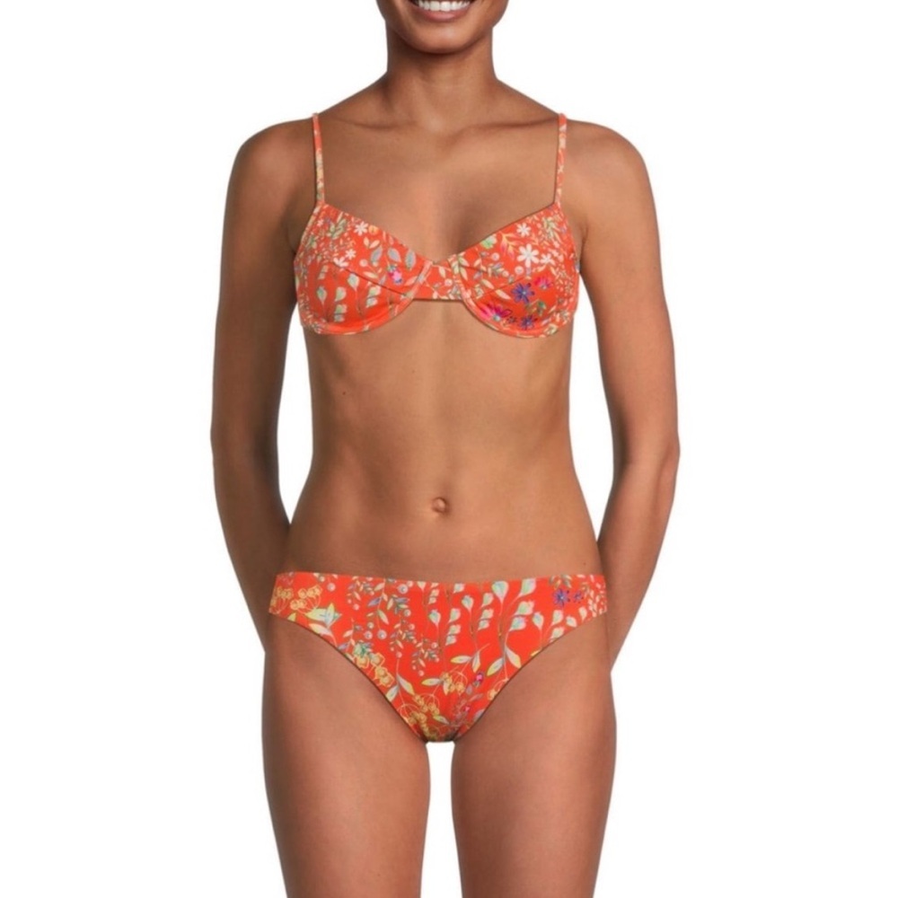 Cynthia Rowley Orange Floral Underwire Bikini